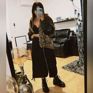 Vintage Faux Fur and Leather Jacket